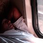 on the train you can...sleep.